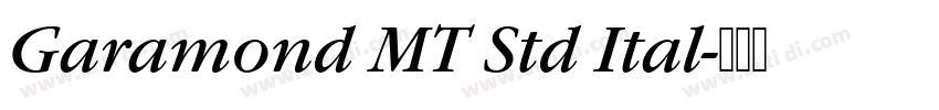 Garamond MT Std Ital字体转换
